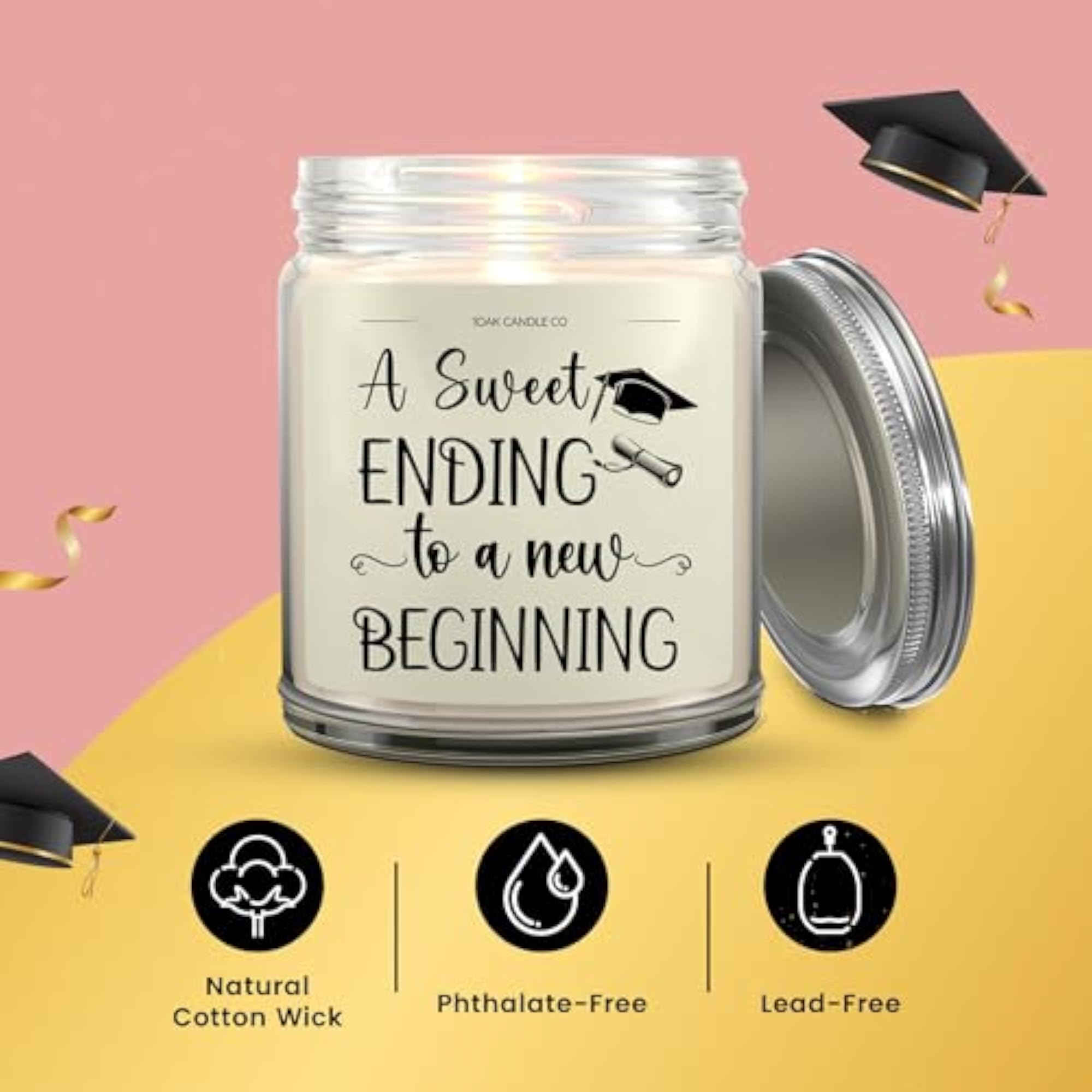 Vanilla Scented Candle Gift for Graduation